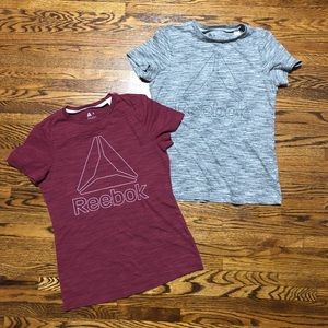 Set of 2 woman’s Reebok athletic workout t-shirts
